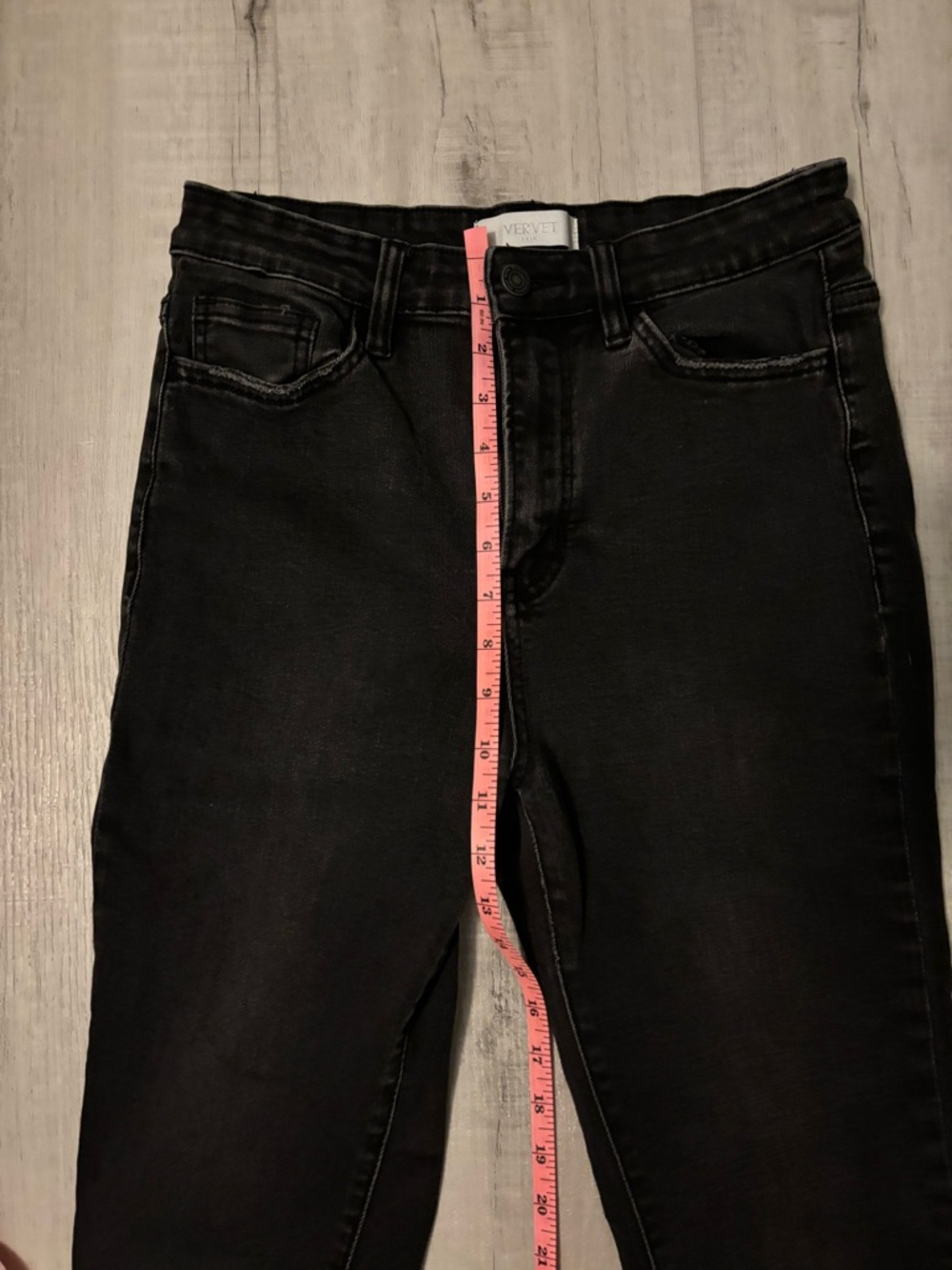 VERVET Black Raw Hem Skinny Jeans Size 29 High Rise Ankle - Picture 4 of 7